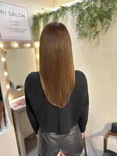 Glossy hair result at Rr SALON AOYAMA 1